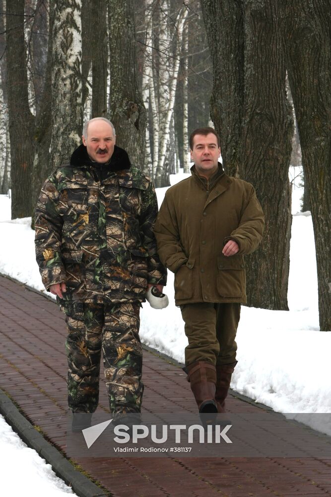 Dmitry Medvedev and Alexander Lukashenko
