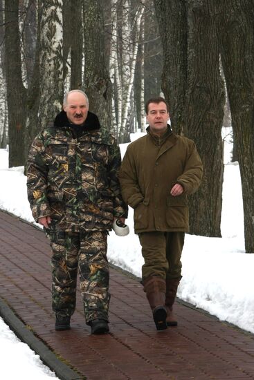 Dmitry Medvedev and Alexander Lukashenko