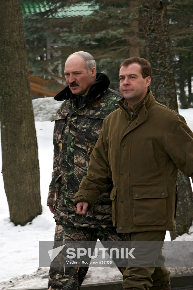 Dmitry Medvedev and Alexander Lukashenko