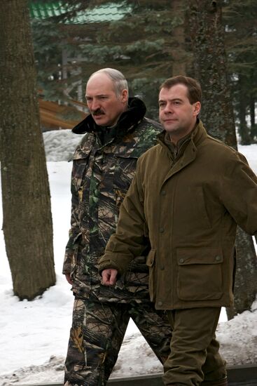 Dmitry Medvedev and Alexander Lukashenko