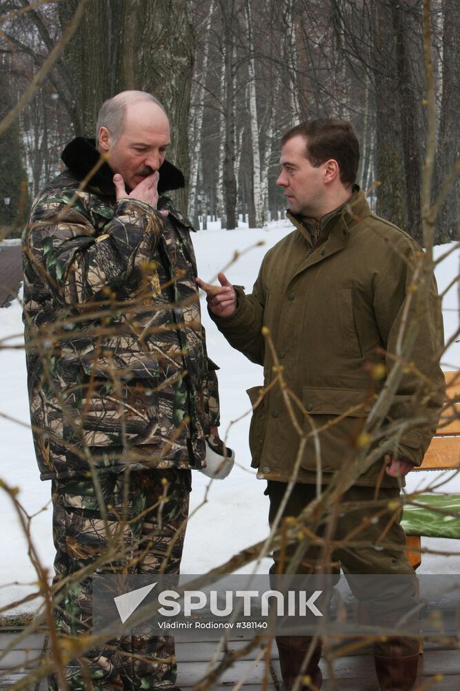 Dmitry Medvedev and Alexander Lukashenko