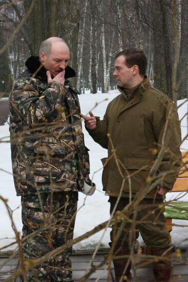Dmitry Medvedev and Alexander Lukashenko