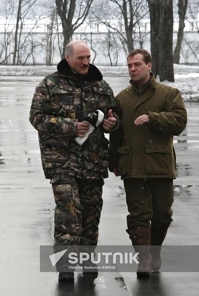 Dmitry Medvedev and Alexander Lukashenko