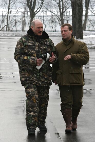 Dmitry Medvedev and Alexander Lukashenko