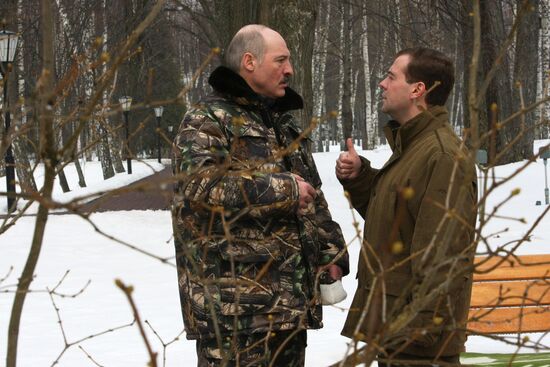 Dmitry Medvedev and Alexander Lukashenko