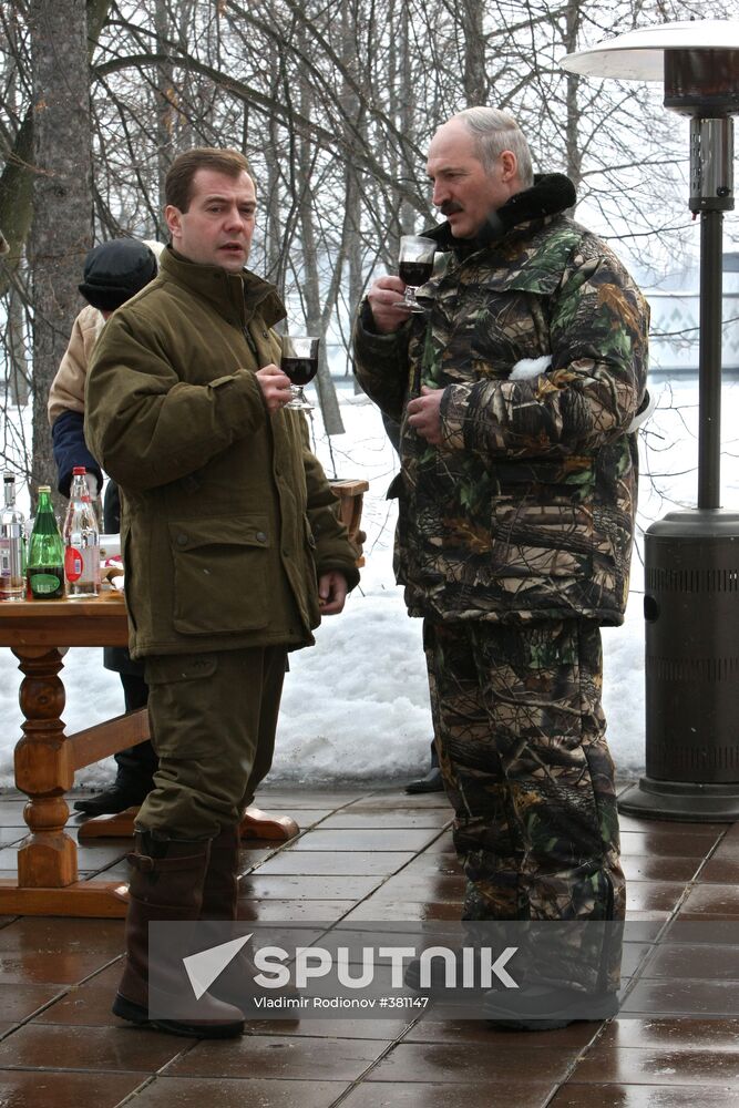 Dmitry Medvedev and Alexander Lukashenko