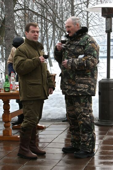 Dmitry Medvedev and Alexander Lukashenko
