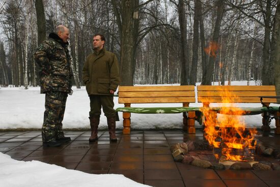 Dmitry Medvedev and Alexander Lukashenko