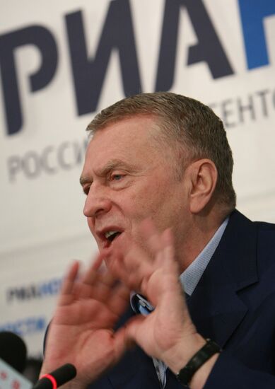 Press conference given by LDPR leader Vladimir Zhirinovsky