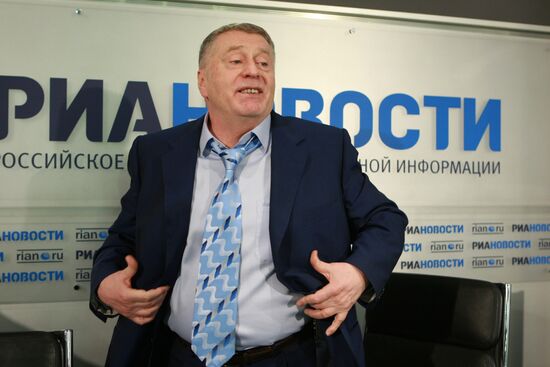 Press conference given by LDPR leader Vladimir Zhirinovsky