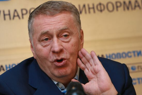 Press conference given by LDPR leader Vladimir Zhirinovsky