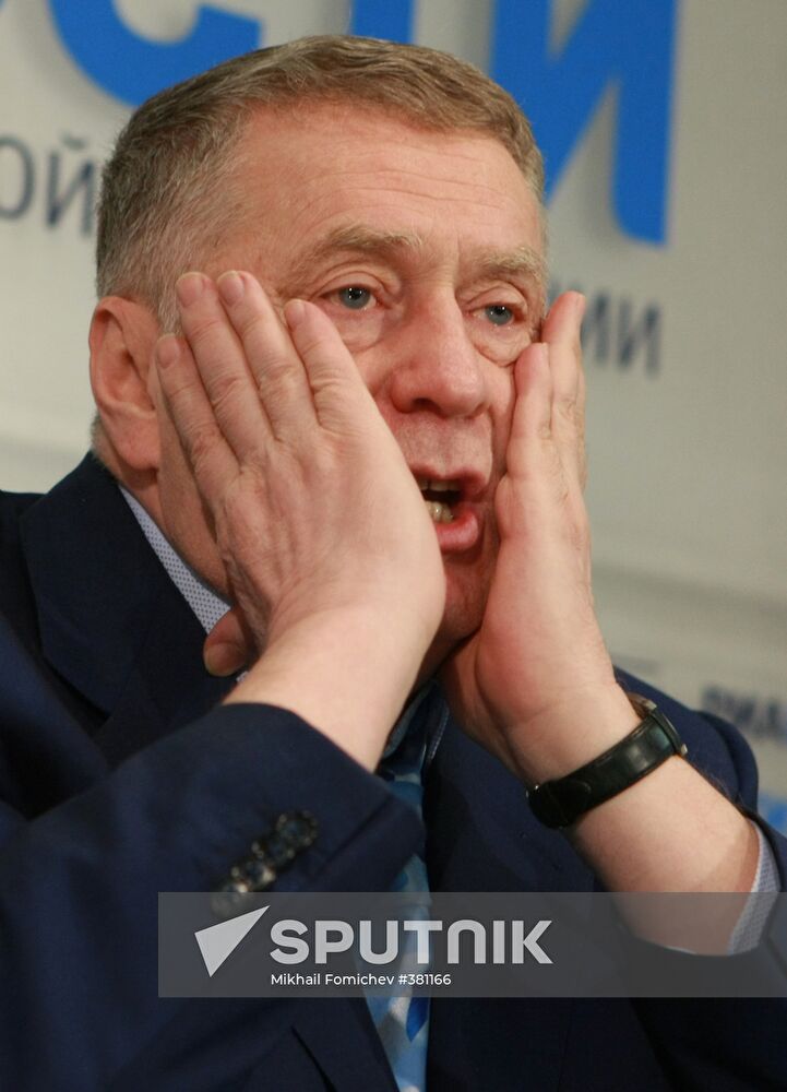 Press conference given by LDPR leader Vladimir Zhirinovsky
