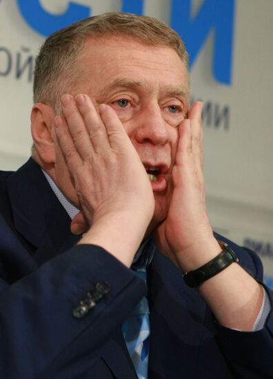 Press conference given by LDPR leader Vladimir Zhirinovsky