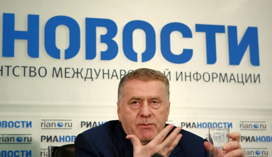 Press conference given by LDPR leader Vladimir Zhirinovsky