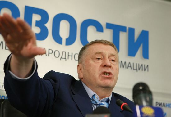 Press conference given by LDPR leader Vladimir Zhirinovsky