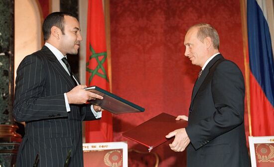 Vladimir Putin and King Mohammed VI