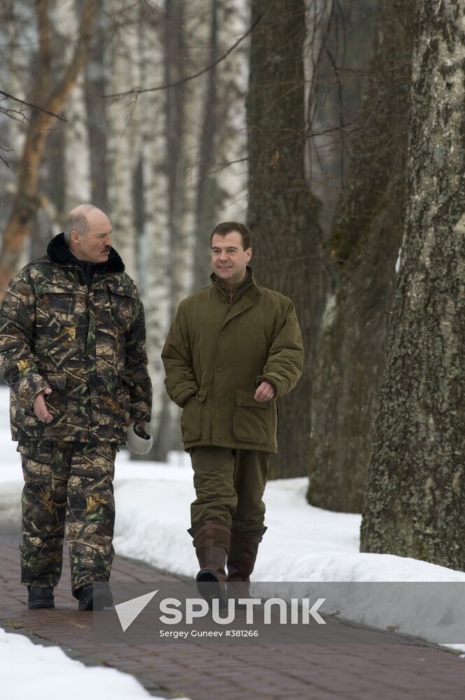 Dmitry Medvedev and Alexander Lukashenko