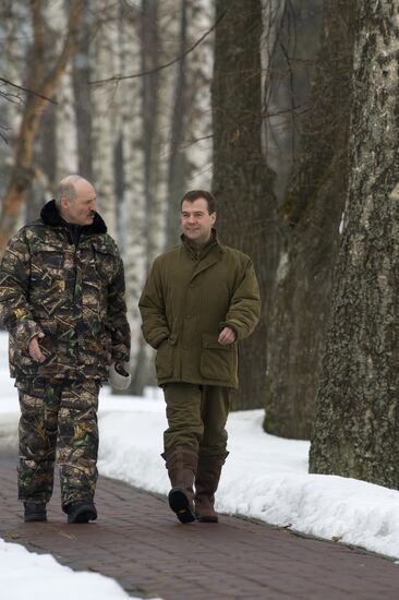 Dmitry Medvedev and Alexander Lukashenko