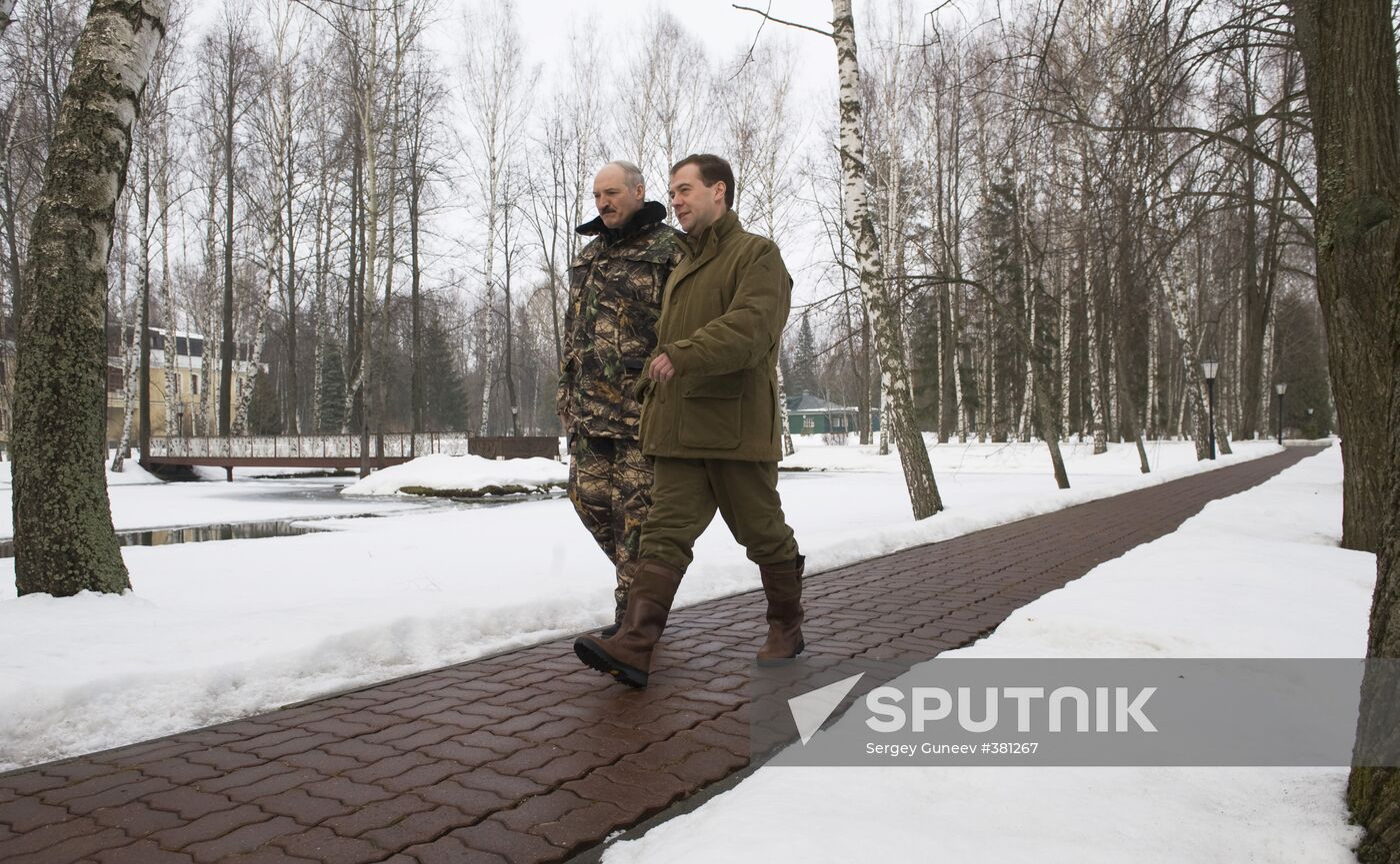 Dmitry Medvedev and Alexander Lukashenko