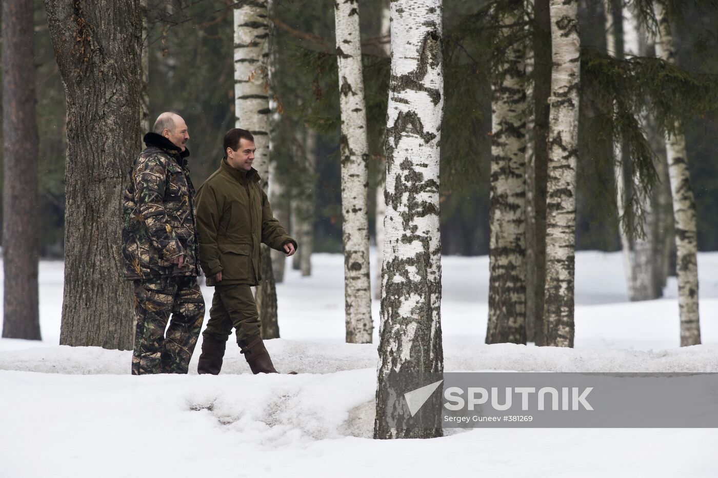 Dmitry Medvedev and Alexander Lukashenko