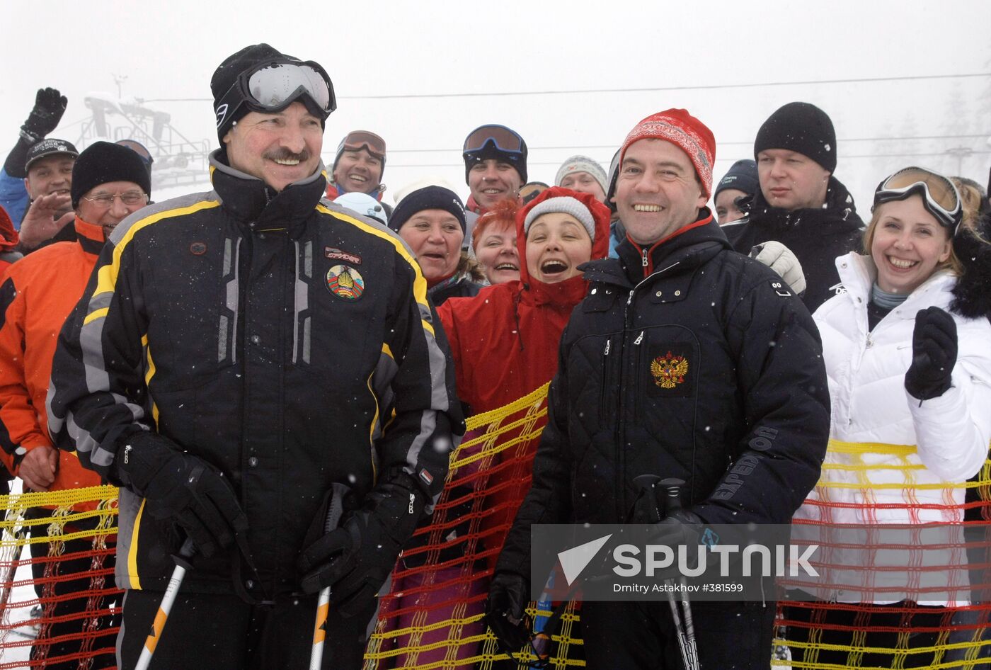Russian, Belarusian presidents visit Krasnaya Polyana ski resort