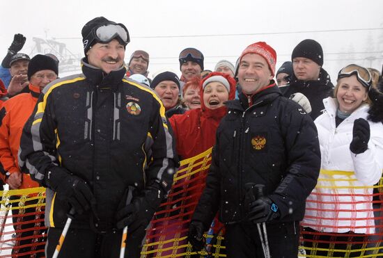 Russian, Belarusian presidents visit Krasnaya Polyana ski resort