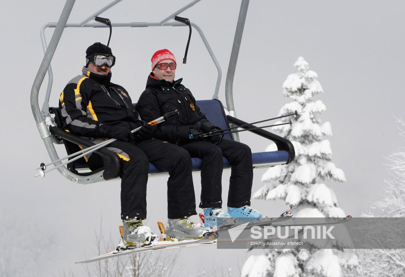 Russian, Belarusian presidents visit Krasnaya Polyana ski resort