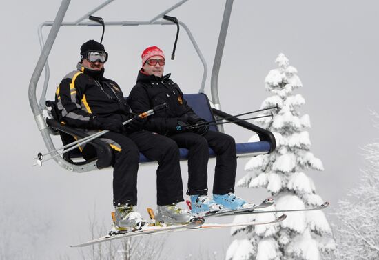 Russian, Belarusian presidents visit Krasnaya Polyana ski resort