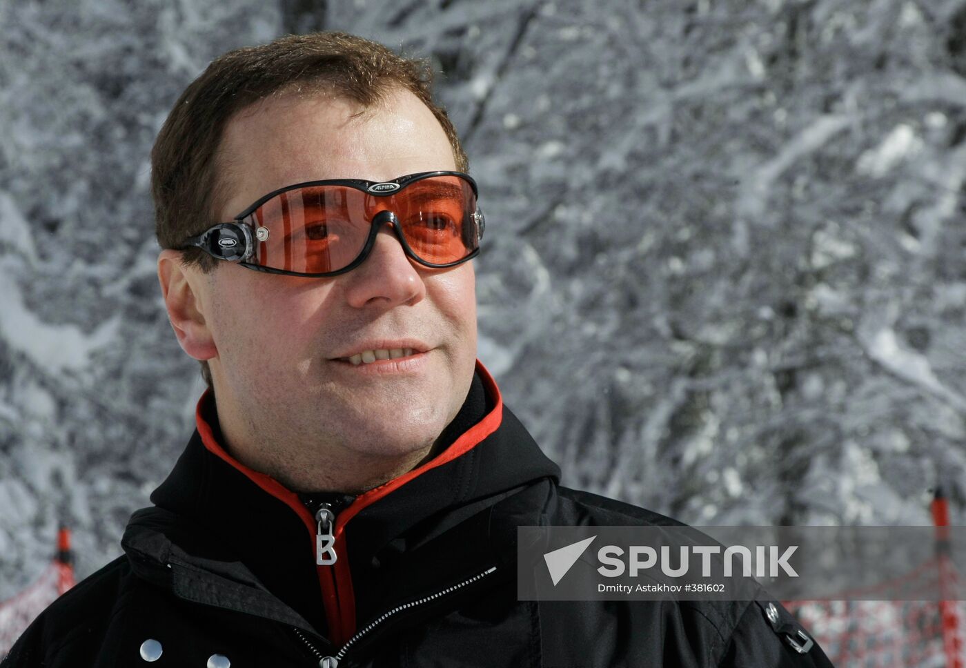 Russian President Dmitry Medvedev in Krasnaya Polyana