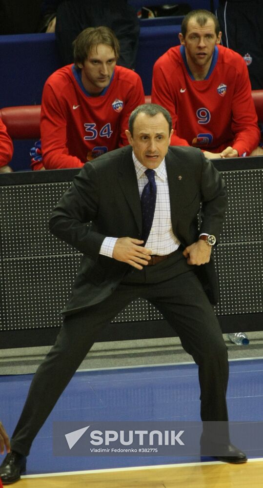 CSKA Moscow Head coach Ettore Messina