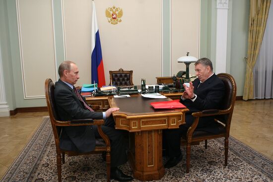 Vladimir Putin meets with Duma faction heads