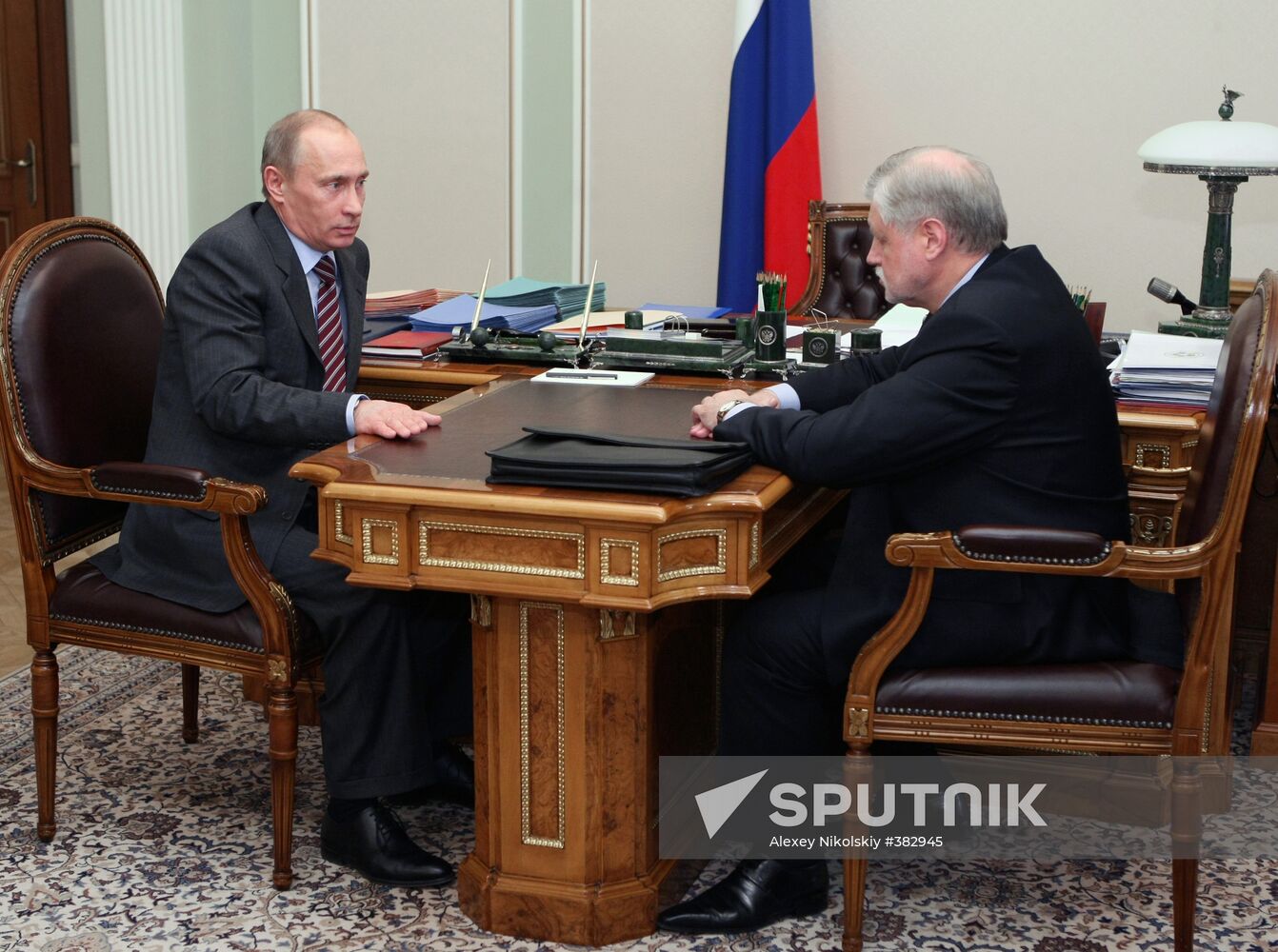 Vladimir Putin and Sergei Mironov
