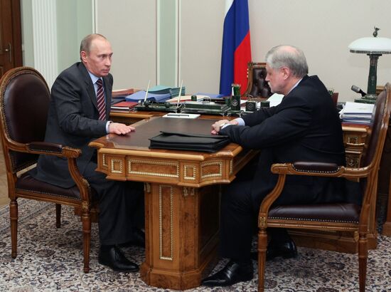 Vladimir Putin and Sergei Mironov