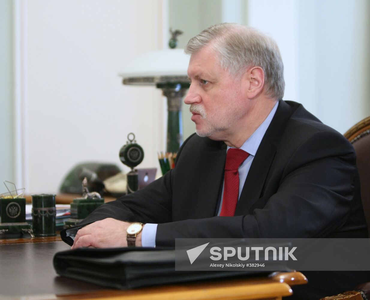 Vladimir Putin and Sergei Mironov