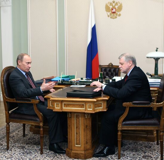Vladimir Putin and Sergei Mironov