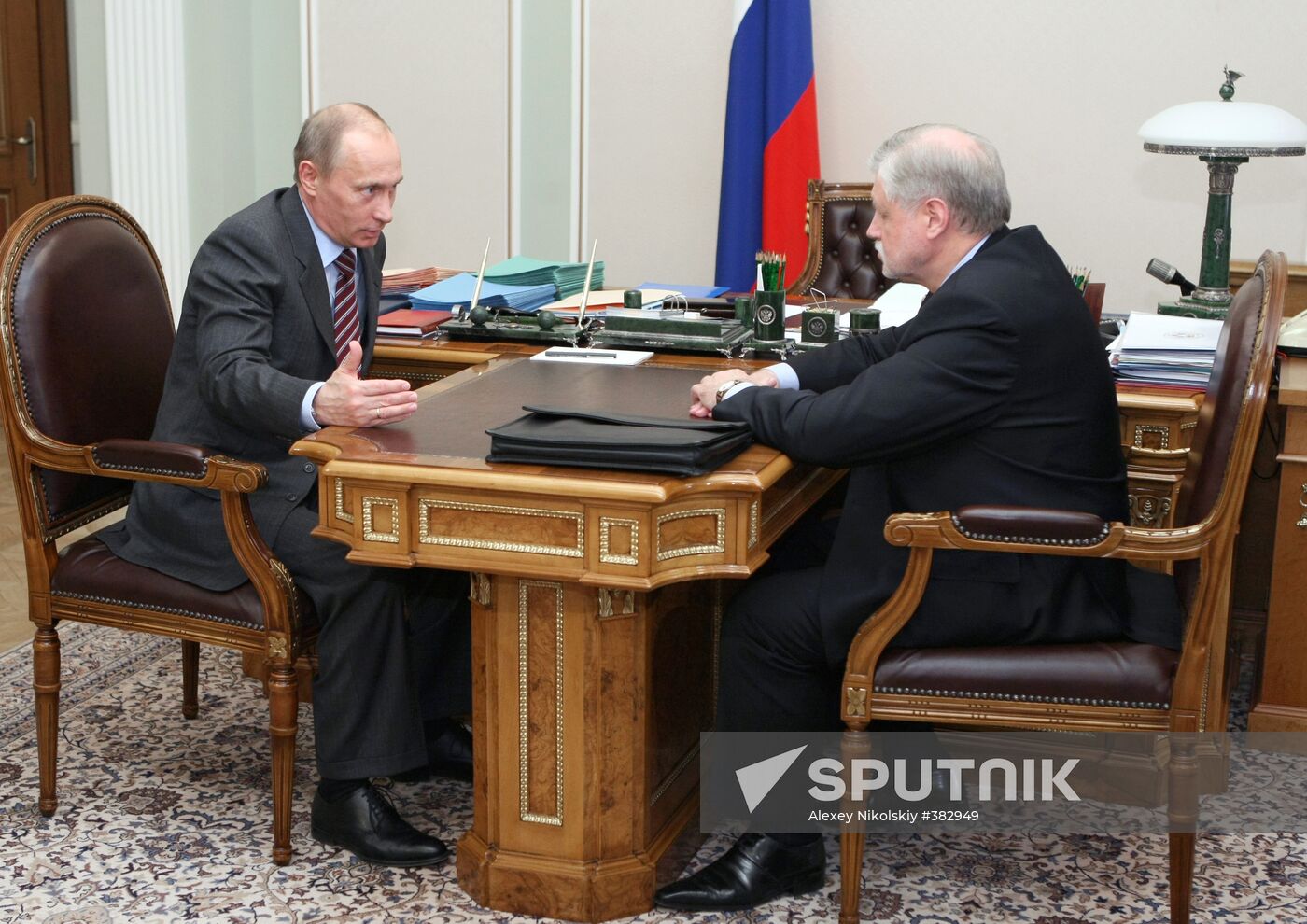 Vladimir Putin and Sergei Mironov