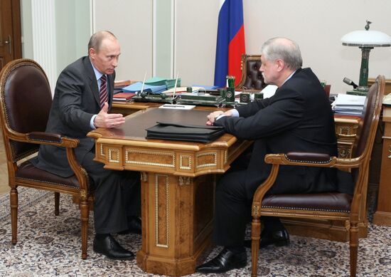 Vladimir Putin and Sergei Mironov