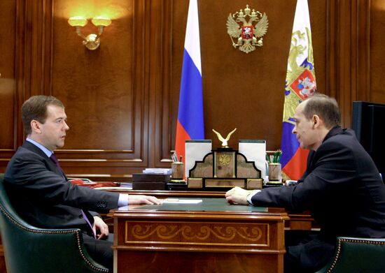 Dmitry Medvedev and Alexander Bortnikov