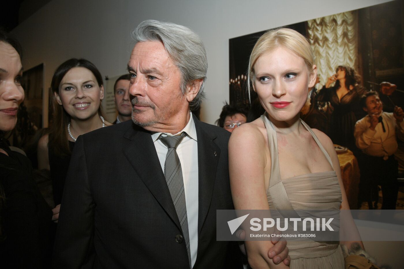 Alain Delon and Anna Shcherbinina