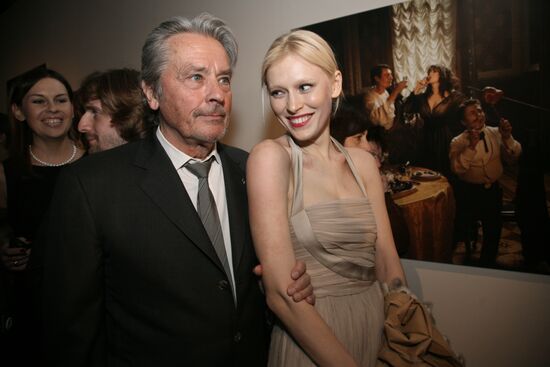 Alain Delon and Anna Shcherbinina