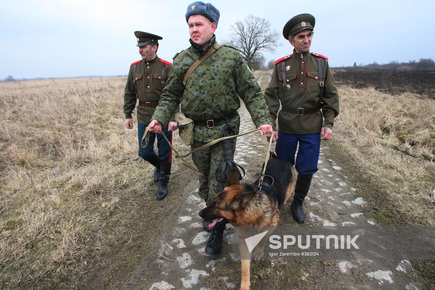 Russian Cossacks take part in border patrolling