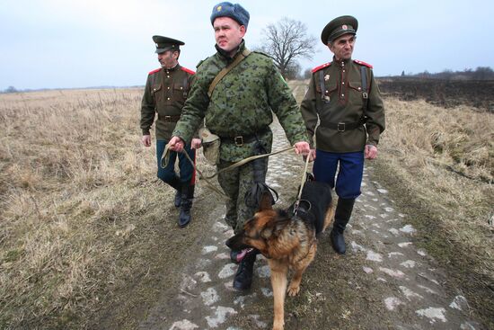 Russian Cossacks take part in border patrolling