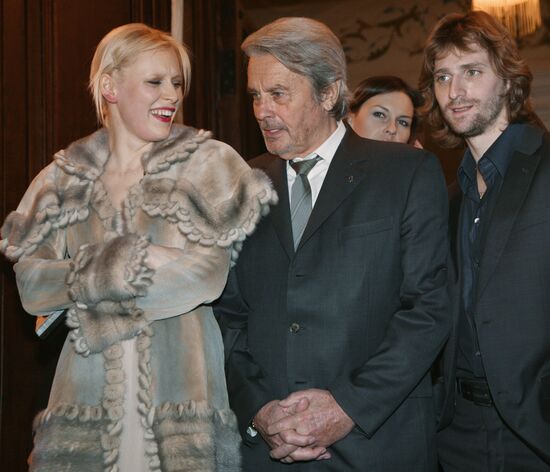 Alain Delon, Anna Shcherbinina and Vladimir Koshevoy