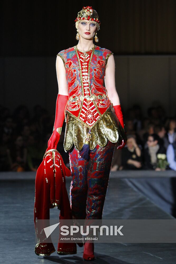 Fashion designer Vyacheslav Zaitsev presents his new collection