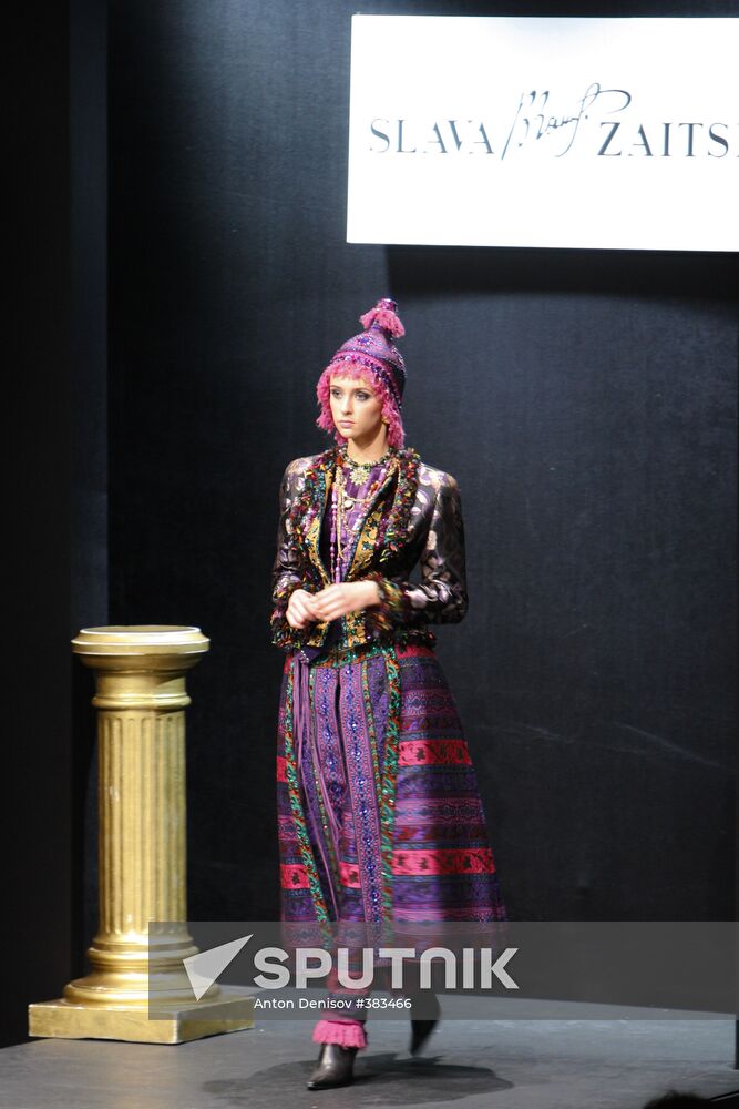 Fashion designer Vyacheslav Zaitsev presents his new collection