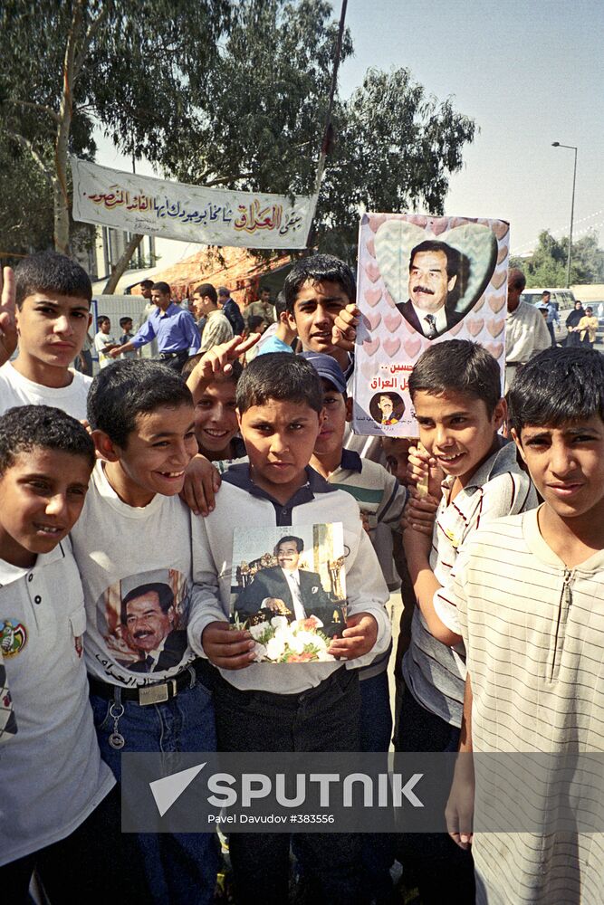 Demo in support of Saddam Hussein