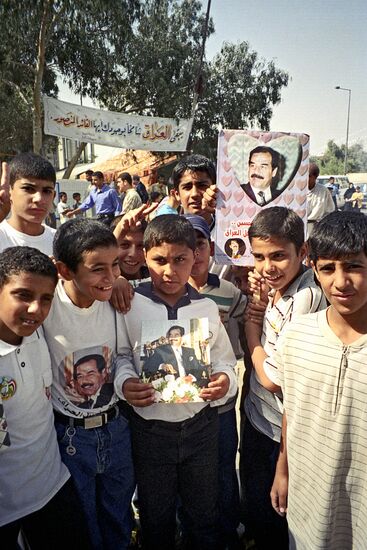 Demo in support of Saddam Hussein