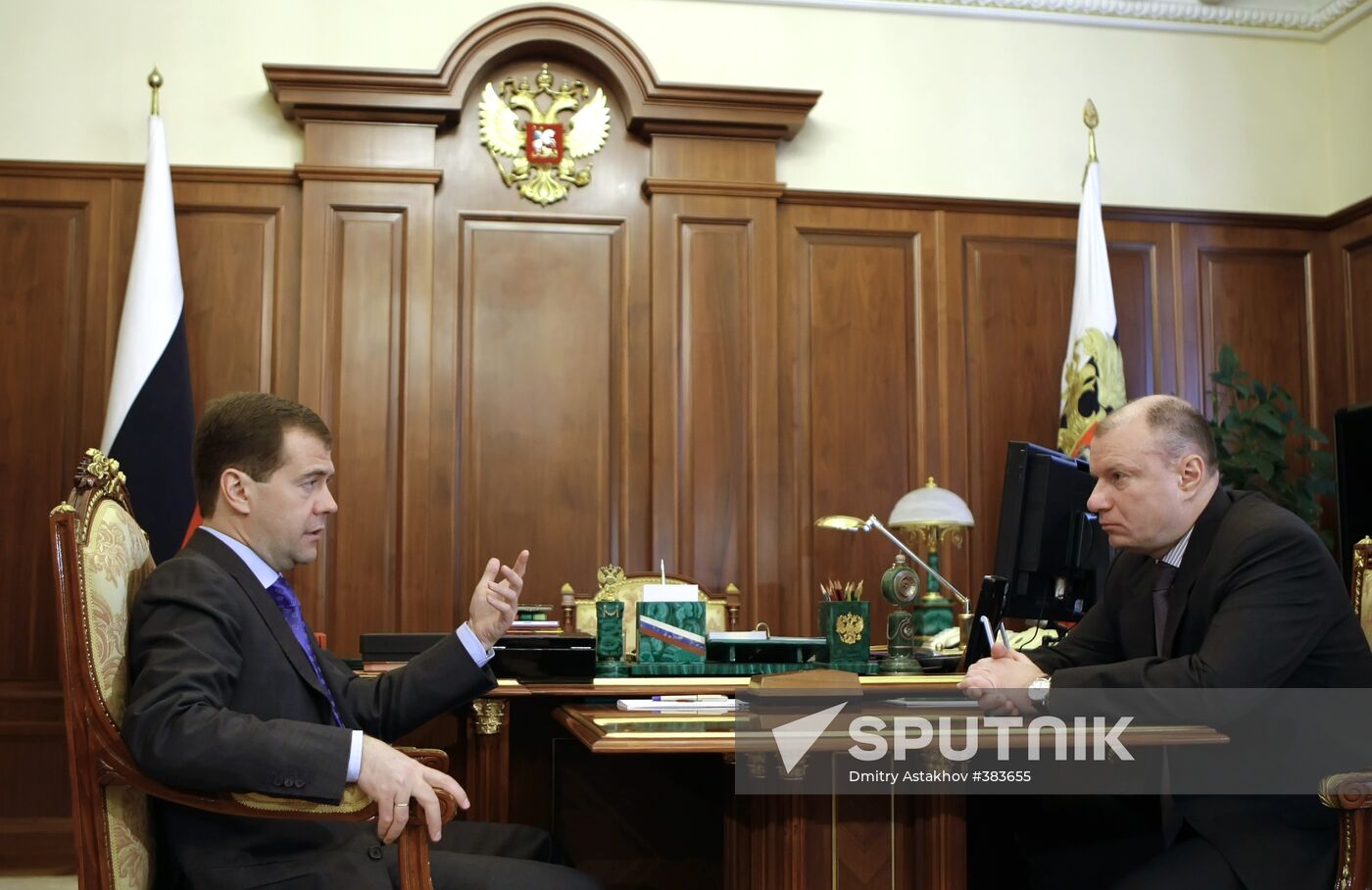 Dmitry Medvedev and Vladimir Potanin