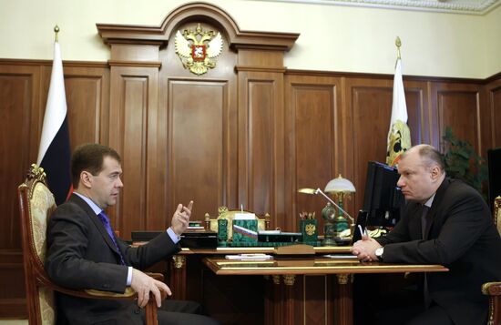 Dmitry Medvedev and Vladimir Potanin