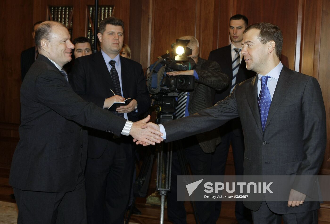 Dmitry Medvedev and Vladimir Potanin
